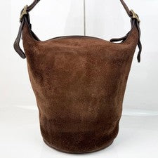 OLD COACH 9010 USA-made suede bucket bag, dark brown. #QYFVPU