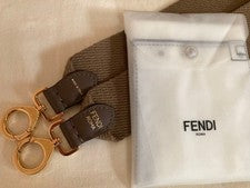 FENDI Peekaboo Zucca FF Monogram 2WAY Bag Greige Gold 30x25x15cm #QYDY6H