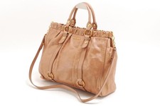 Miu Miu 2-Way Handbag/Shoulder Bag, Beige #QYGYVZ