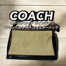 COACH Canvas Shoulder Bag, Beige, A9X6124 #QYKDLA