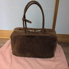 miu miu Beau suede handbag brown