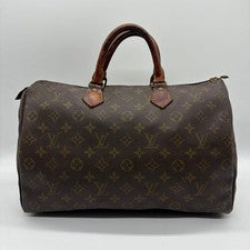 LOUIS VUITTON Speedy 35 Monogram Boston Bag #QY68U1